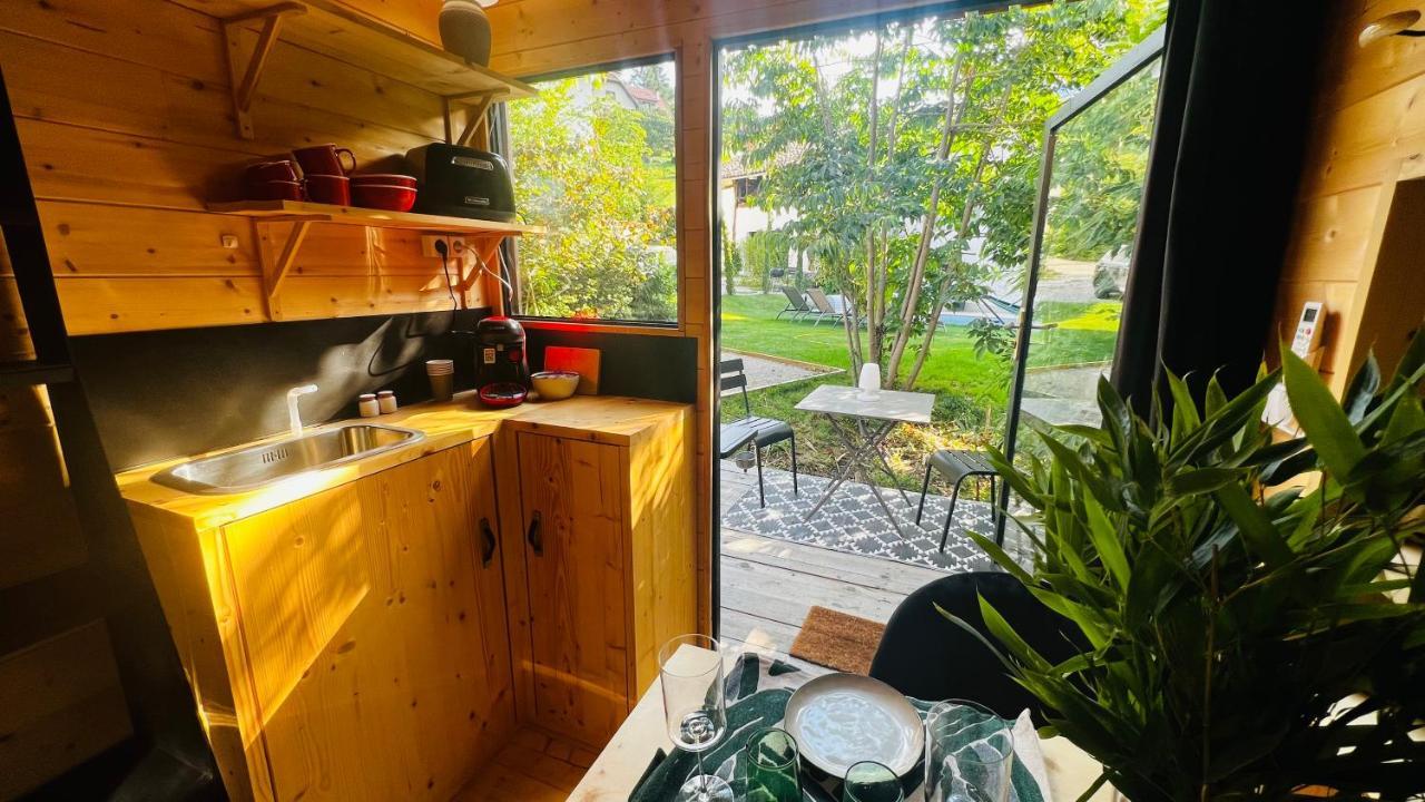La Cabane Du 375, Piscine Clim,Jacuzzi Et Insolite Saint-Jean-de-Moirans Buitenkant foto